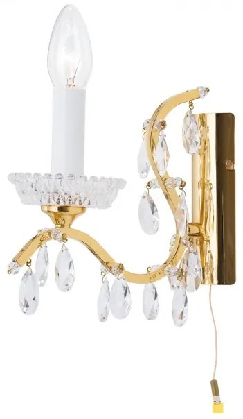 Aplica de perete de lux cristal Scholer Hirohito 24K gold plated