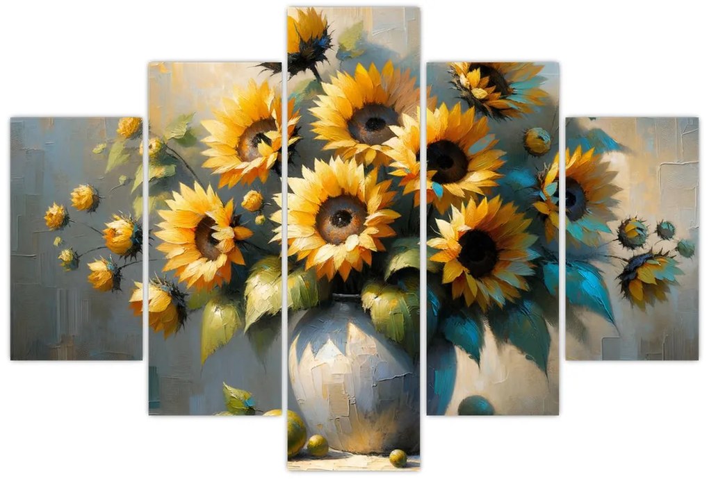 Tablou – Vază cu floarea-soarelui (150x105 cm)