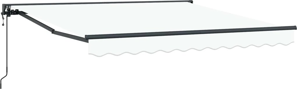 vidaXL Cadru de copertină Alb 300 x 250 cm Poliester cu Acoperire PU