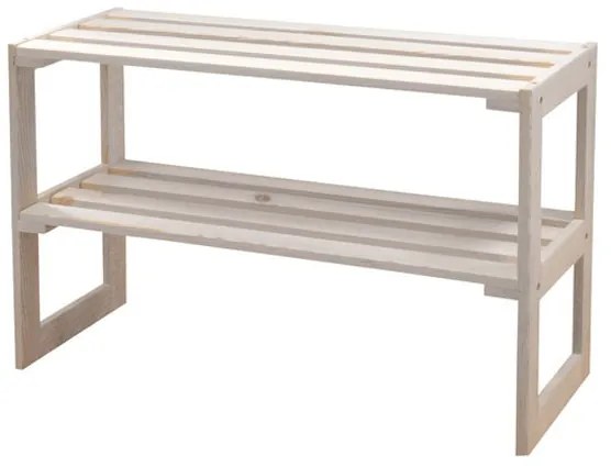 Pantofar din lemn cu 2 rafturi 80x30x51 cm
