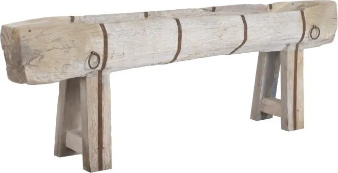 Jardinieră mare de exterior din lemn reciclat și metal, stil rustic, pentru grădină și terasă, „Tahiti”