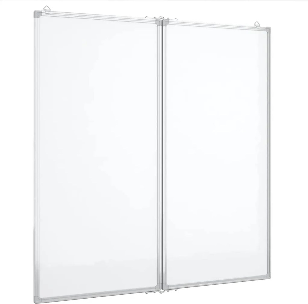 vidaXL Tablă magnetică pliabilă, alb, 80x80x1,7 cm, aluminiu
