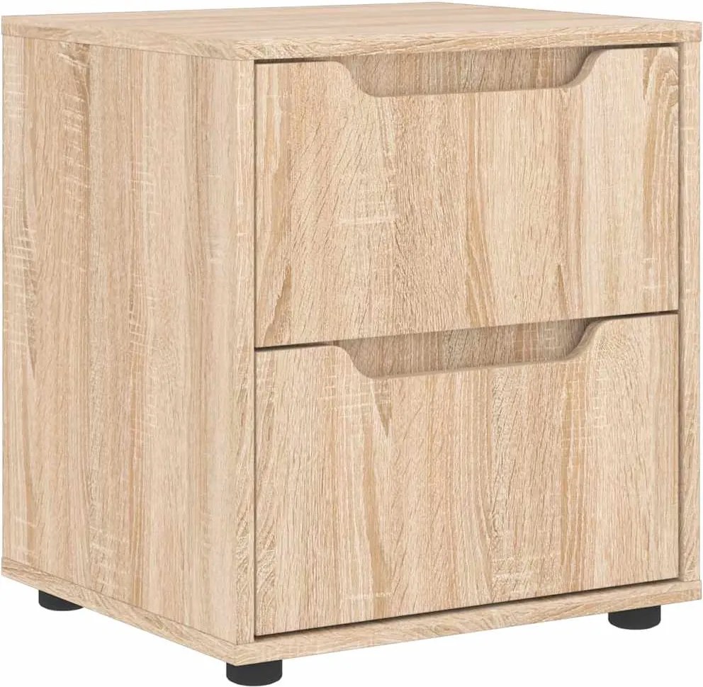 vidaXL Noptiera "VISNES" Stejar Sonoma 45x40x50 cm Lemn prelucrat