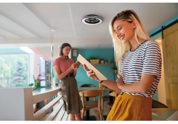 Plafonieră LED dimabilă cu ventilator Kanlux 38033 PLAVE 48W/230V 3000/4000/6500K + telecomandă