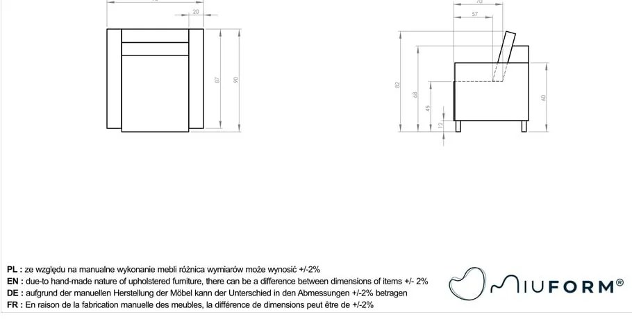 Fotoliu maro cu tapițerie din imitație de piele Lofty Lilly – Miuform