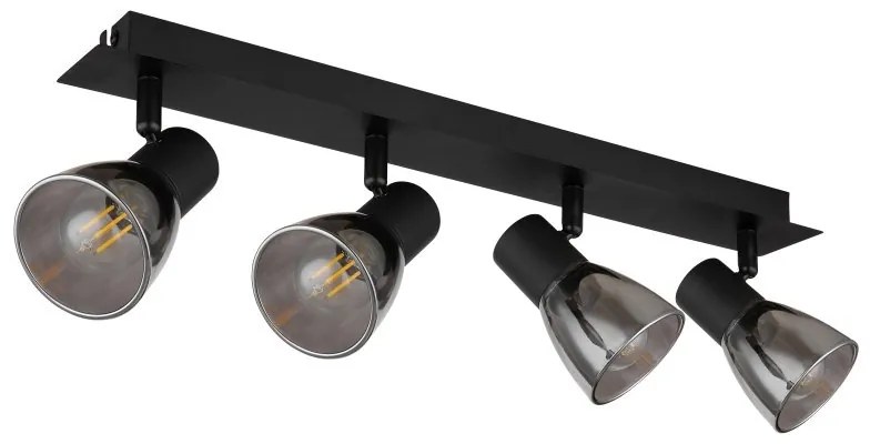 Plafoniera cu 4 spoturi directionabile design modern CLAUDE negru