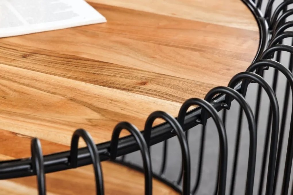 Masuta de cafea, Metal, Lemn, TRUE ELEMENTS 70cm