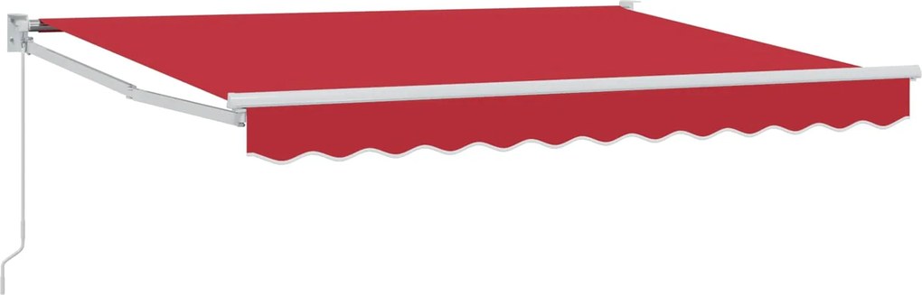 vidaXL Copertină retractabilă manuală Roșu 3,5 x 2 m