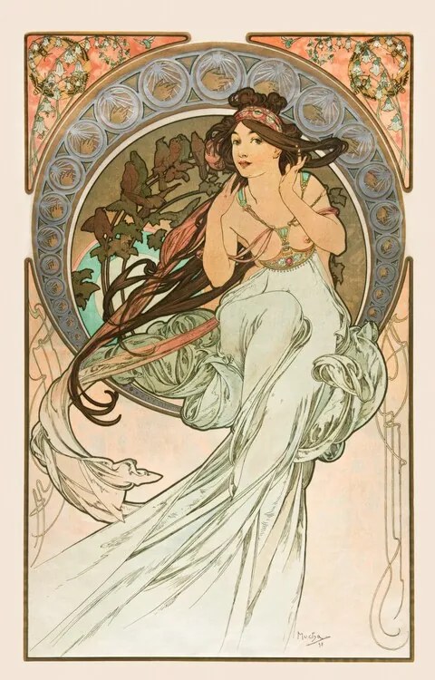 Reproducere La musique Lithographs series, Alfons Mucha