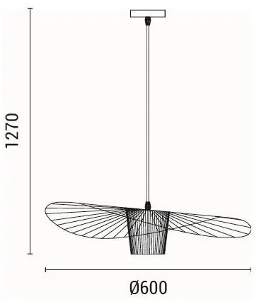 Lustră pe cablu 1xE27/40W/230V negru