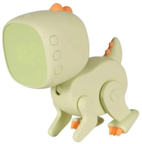 Veioză LED dimabilă de veghe cu ceas deșteptător pentru copii ROBOT LED/1W/5V 1200 mAh
