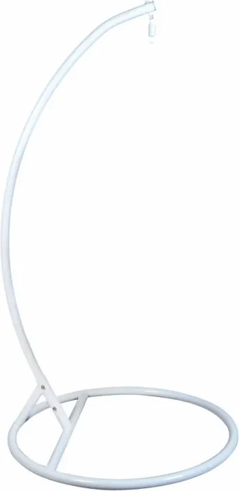 Scaun suspendat alb KOKON cu suport, perna deschisa