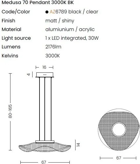 Lustra LED suspendata design modern MEDUSA