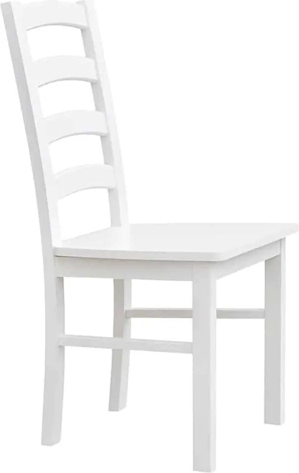 Scaun lemn masiv Linea cu Șezut Masiv Model L1 L 43 x A 44 x H 94 cm - Alb - Nuc