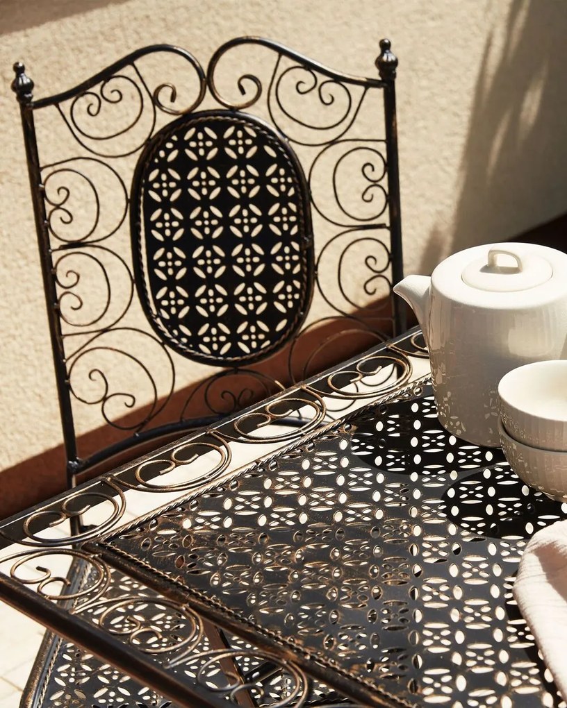 Set 2 buc. scaune de grădină Beatriz (negru). 1035742