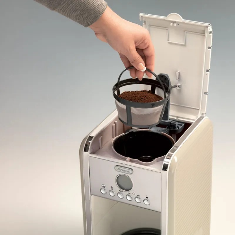Cafetiera Ariete VINTAGE AMERICANO 1342/03, 960W, 2.1 L, Timer, Programare, Pauza, Sistem anti-picurare, Bej