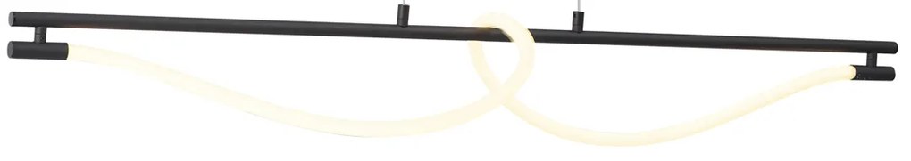 Lampă suspendată modernă neagră cu LED, cu 3 trepte de intensitate luminoasă - Twirl