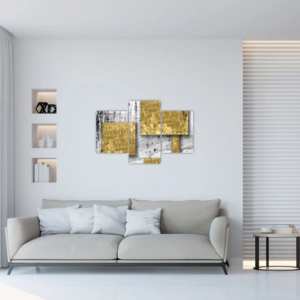 Tablou - Pătrate de aur N⁰3 (90x60 cm)