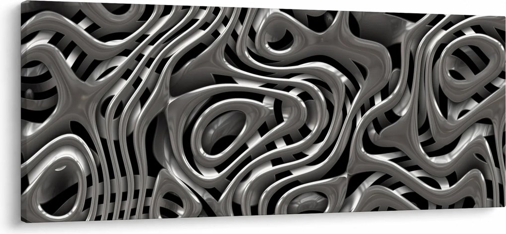 Tablou - Abstractizare metalică (120x50 cm)
