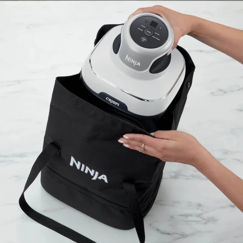 Friteuza cu aer cald 4in1 Ninja CRISPi FN102EU, 1700 W, 3,8 + 1,4 l, 70-185°C, TempWare, Placi ceramice, Fara PFAS, Design portabil, Alb