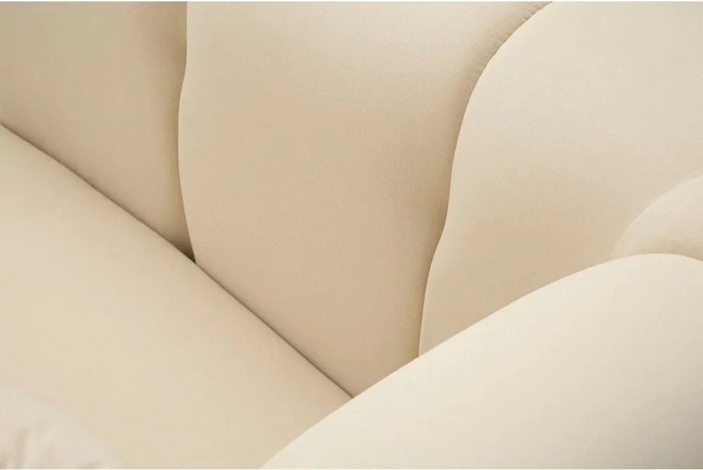 Fotoliu crem cu tapițerie din catifea Alma – Mauro Ferretti