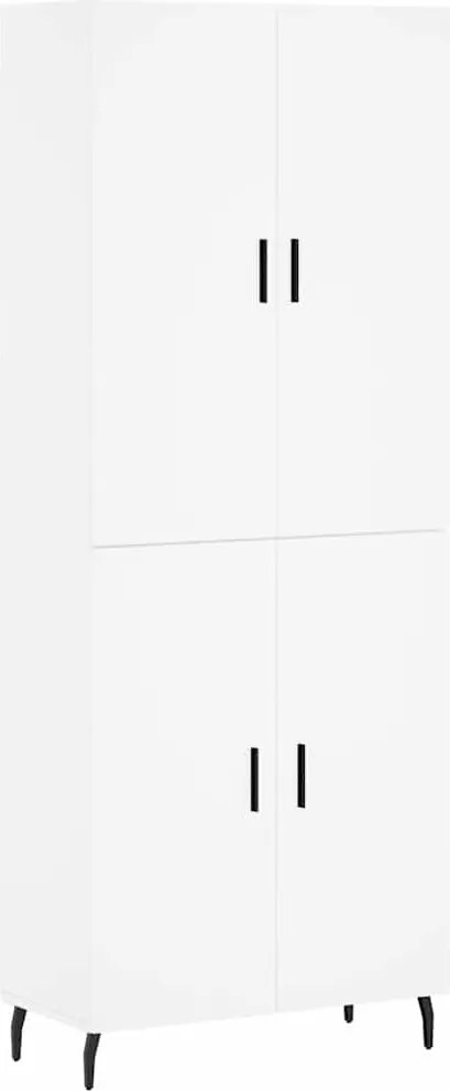vidaXL Dulap înalt, alb, 69,5x34x180 cm, lemn compozit
