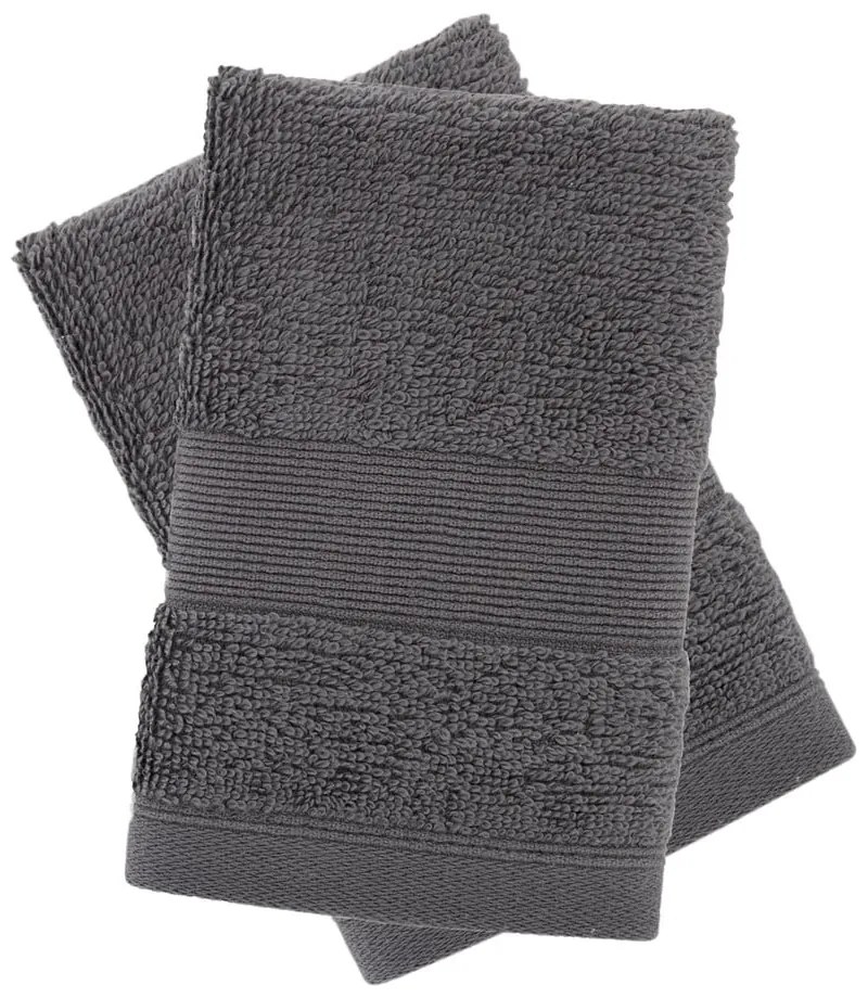 Prosoape gri-închis 2 buc. din bumbac din frotir 30x30 cm Anti-Bacterial – Catherine Lansfield