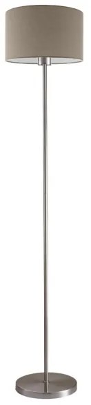 Lampă de podea LED TUNJA 1xE27/20W/230V, diametru 30 cm, crom mat/taupe