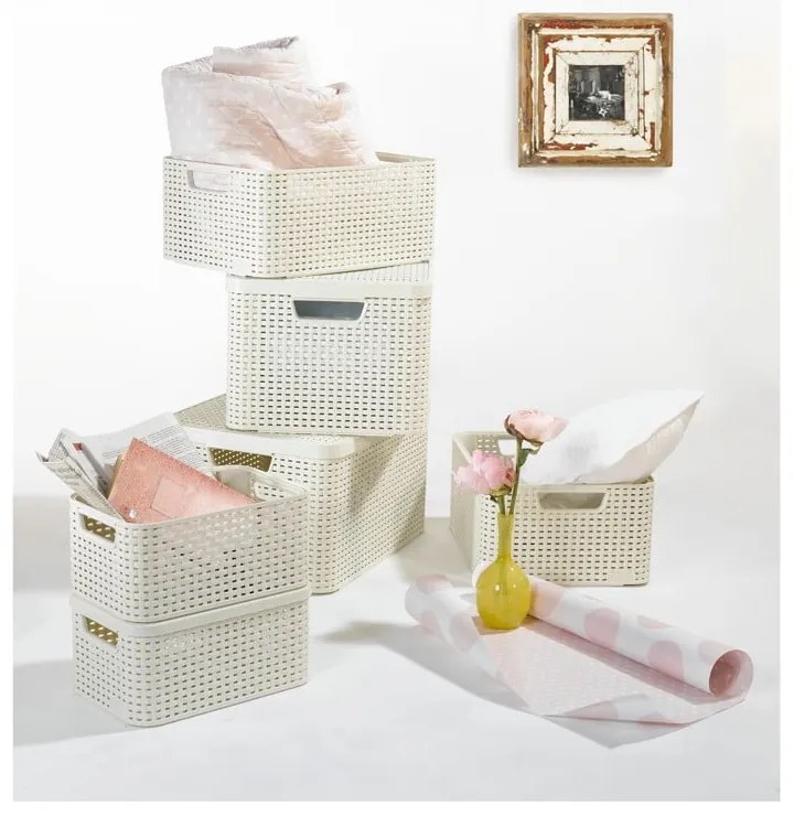 Cutie de depozitare crem din plastic 29x39x17 cm Style – Curver