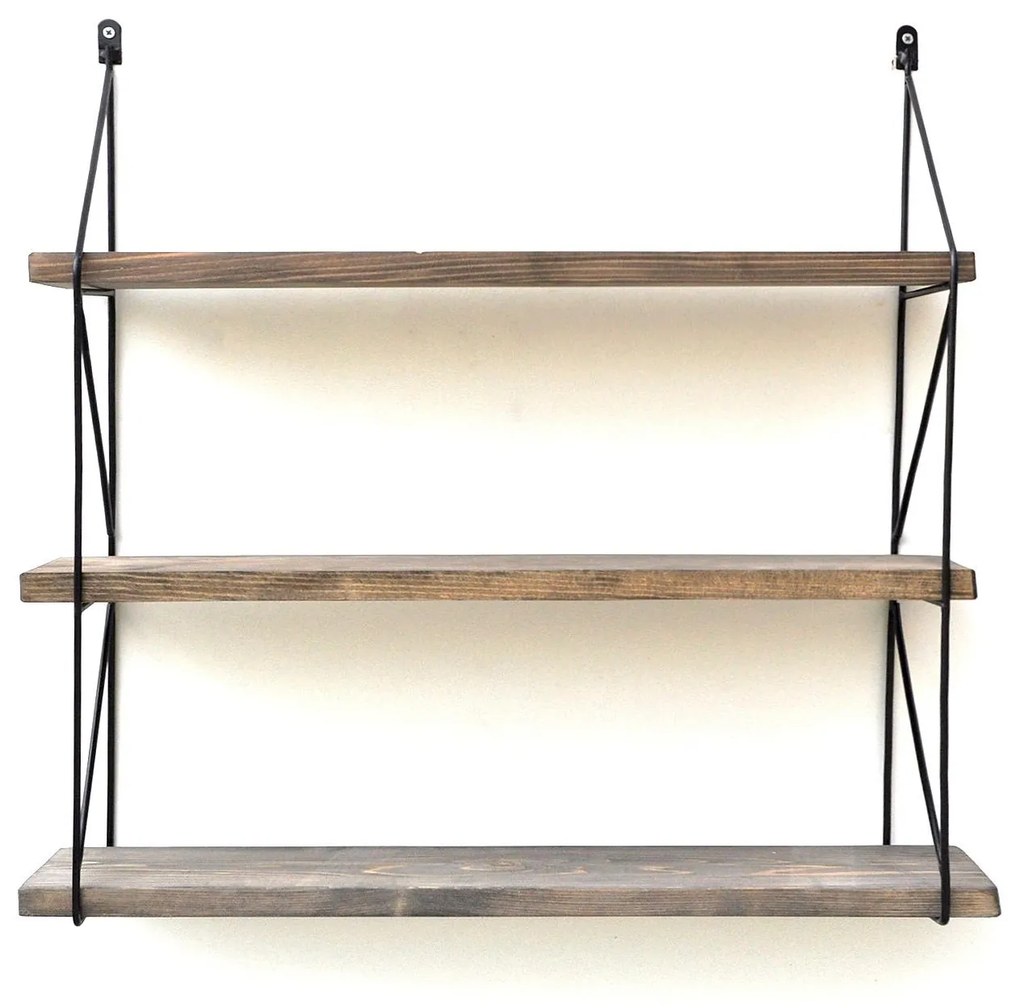 Raft decorativ de perete Duvelo 17 (Nuc + negru) . 1093664