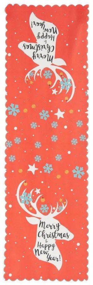 Set 4 fețe de pernă și un napron de masă cu model de Crăciun Minimalist Cushion Covers Joy