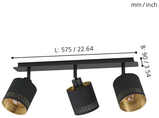 Eglo 99278 - Lampă spot ESTEPERRA 3xE27/28W/230V