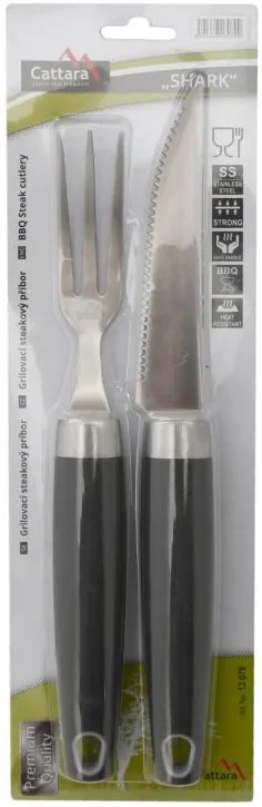 Set de tacâmuri pentru friptură Cattara Grill SHARK, 24 cm