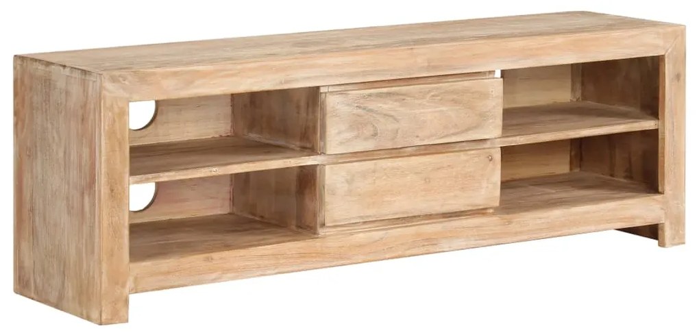 vidaXL Comodă TV, lemn masiv de acacia, maro deschis, 120x30x40 cm
