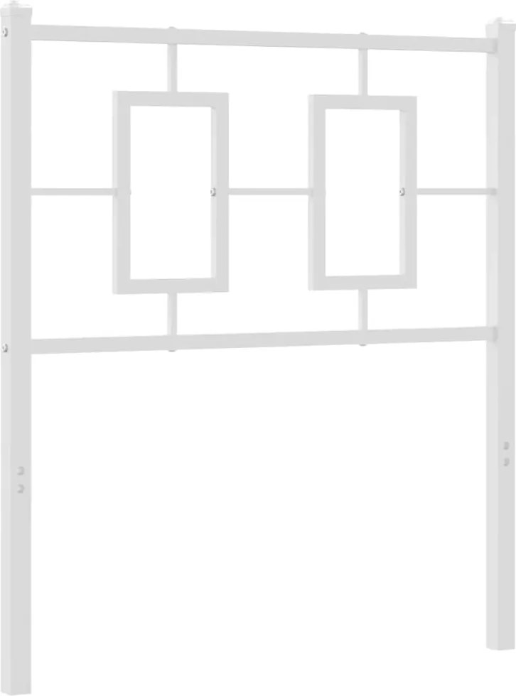 vidaXL Tăblie de pat de schimb metalică, alb, 80 cm