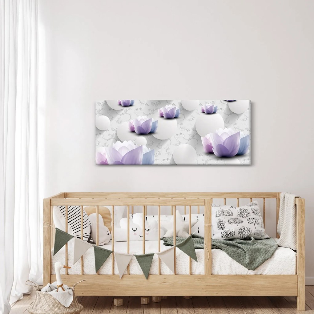 Tablou cu flori (120x50 cm)