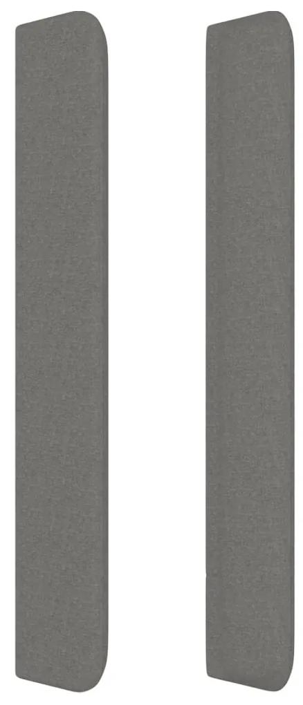 Tablie de pat cu aripioare gri inchis 93x16x118 128 cm textil 1, Morke gra, 93 x 16 x 118 128 cm