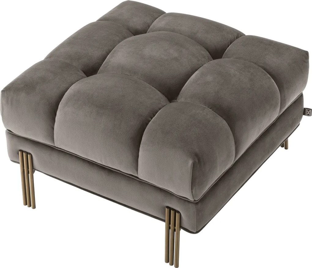 Taburete design elegant design LUX Sienna, catifea gri 113390 HZ