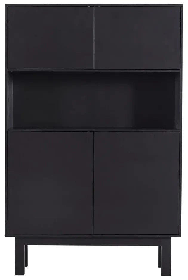 Dulap negru din lemn de pin 110x170 cm Finca – WOOOD