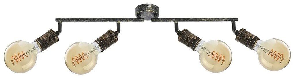 Lustra aplicata 4l design industrial Fidel auriu antic
