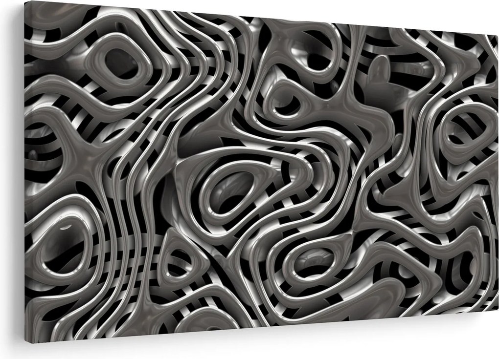 Tablou - Abstractizare metalică (90x60 cm)