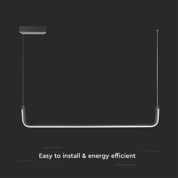 Lustră LED pe cablu LED/12W/230V 4000K negru