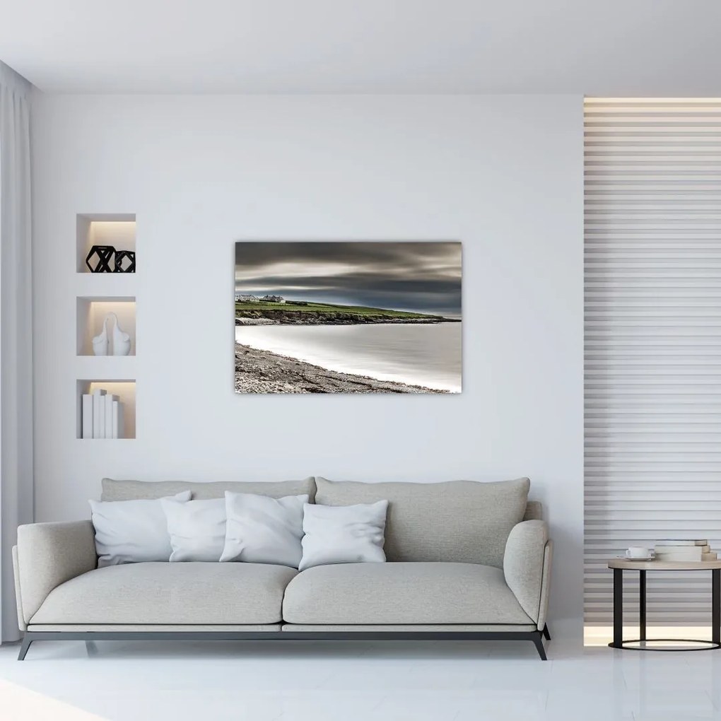Tablou cu lac în amurg (90x60 cm)