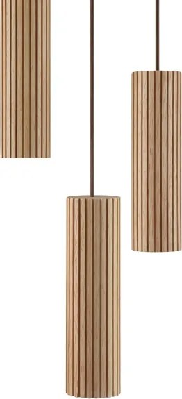 Brilliant - Lustră pe cablu LAKEWOOD 3xGU10/10W/230V, diametru 28 cm, maro