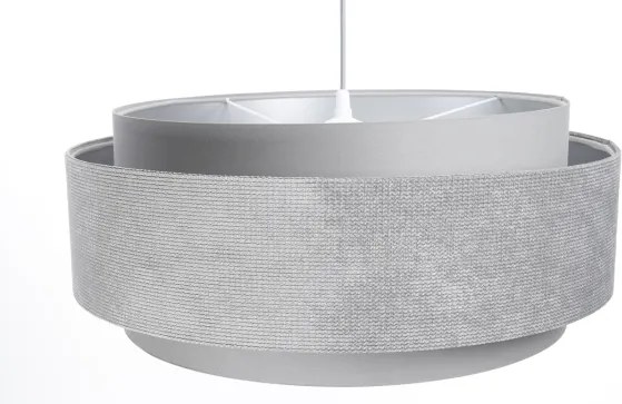 Lustră pe cablu DOBLO 1xE27/60W/230V d. 60 cm gri/argintiu