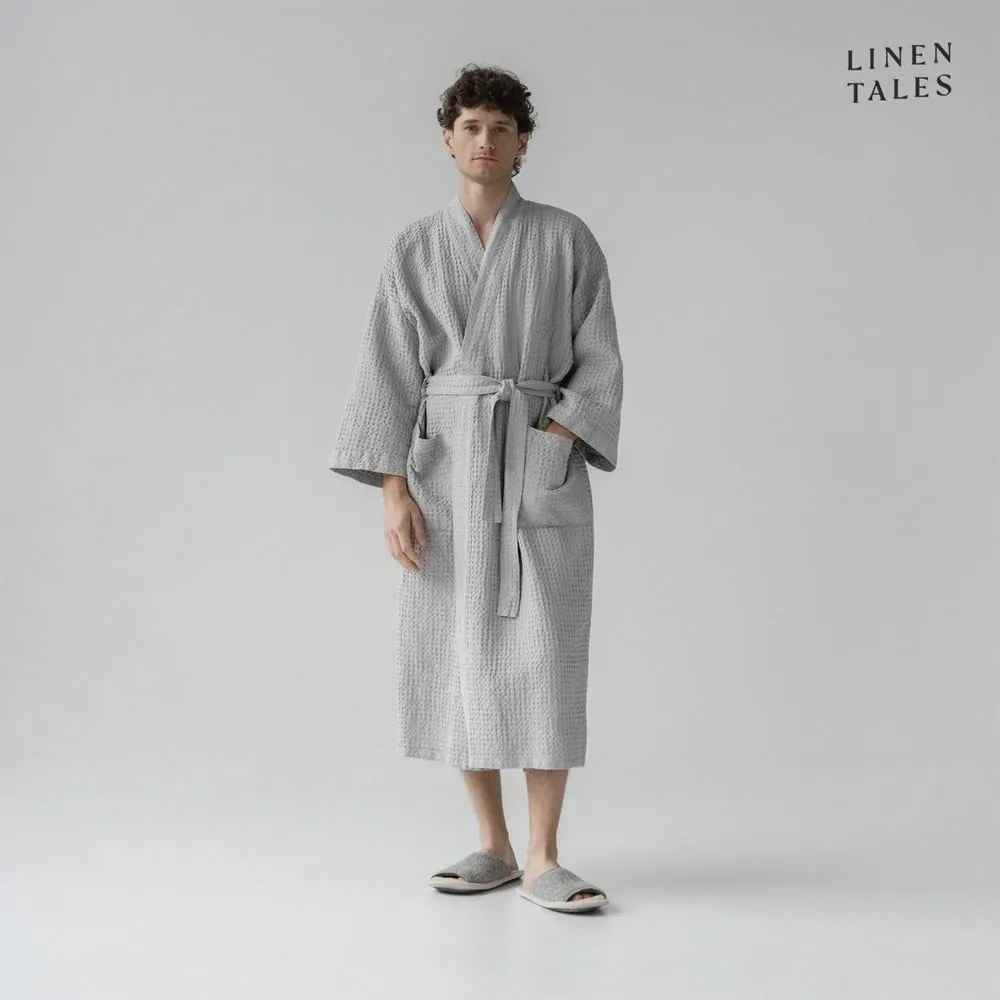 Halat gri deschis L/XL Honeycomb – Linen Tales