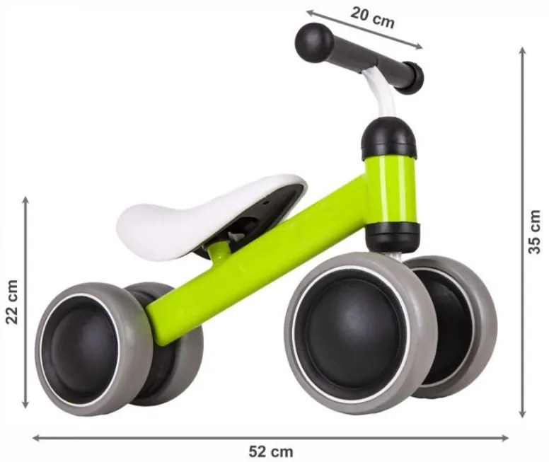 Bicicletă fără pedale, pentru copii Green Mini