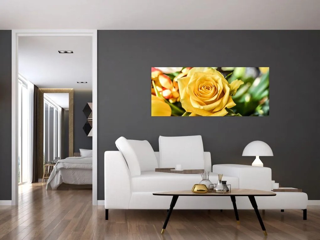 Tablou cu trandafir (120x50 cm)