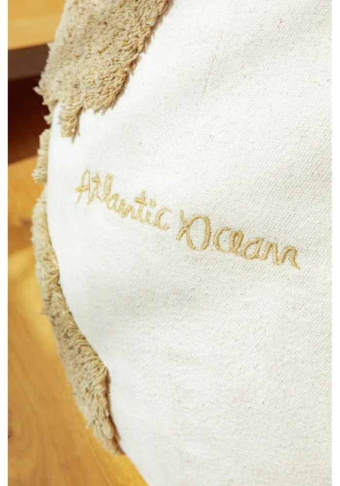 Fotoliu puf pentru copii verde-crem World Map – Lorena Canals