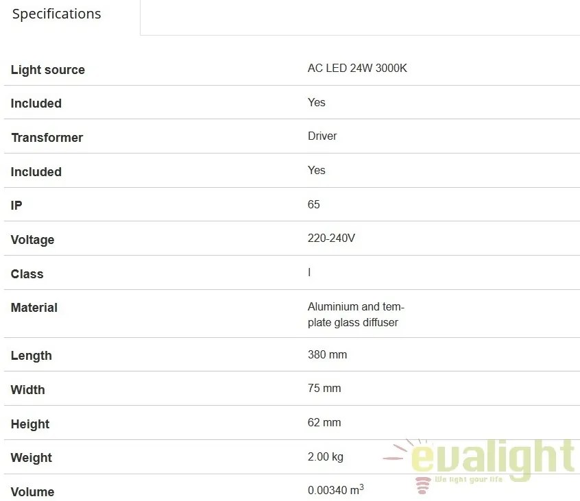 Aplica LED de exterior design modern TACANA aluminiu 71049